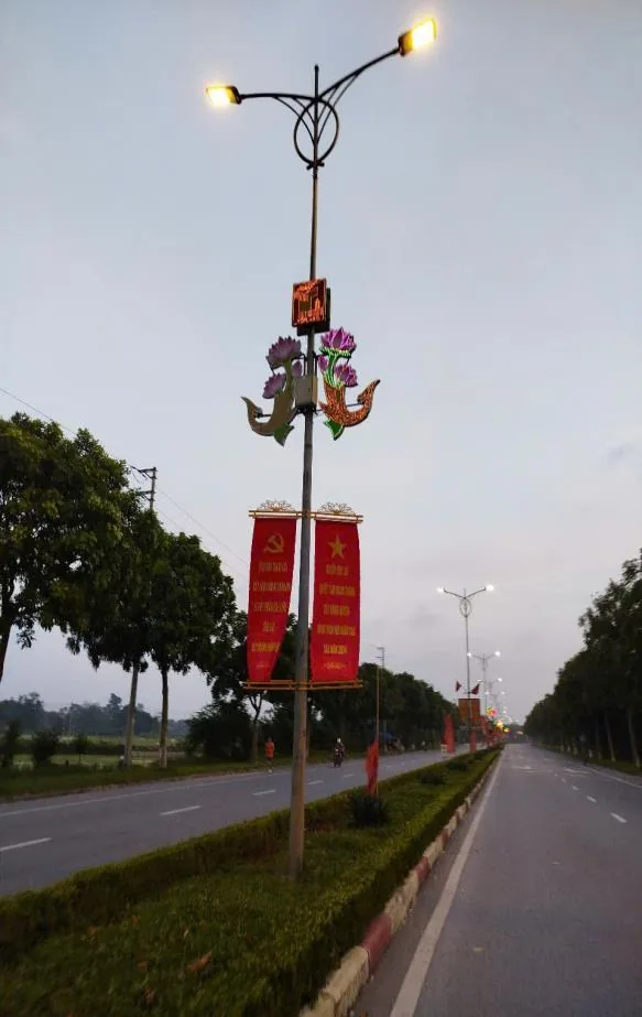 Cột đèn trang trí tại Yên Lạc